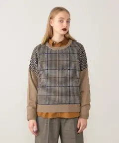 FRAPBOIS（フラボア） チェック柄ニットセーター
