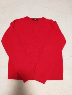 ユニクロ　カシミヤ　100%　赤　Sサイズ