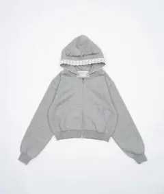 Smyeon Compact lace jaket レースコンパクトジャケット smyeon Compact lace zip hoodie / グレー - メルカリ