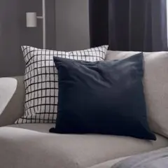 未開封 IKEA サネーラ クッションカバー ダークブルー 50x50のサムネイル