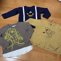 110cm 長袖Tシャツ 3枚セット