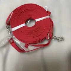 赤いナイロン製犬用リード 10m 小型犬用
