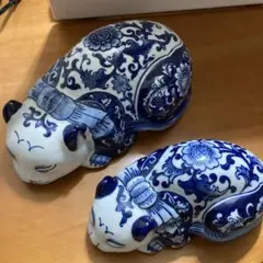 猫　陶器　置物