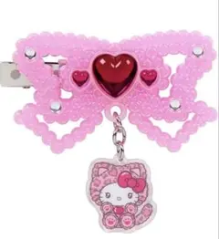 【シークレットヘアクリップ（サンリオギャルネコ）】 キティ/ピンクリボンオーロラ