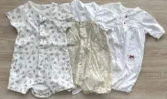 女の子夏用⭐︎半袖ロンパース 3枚セット
