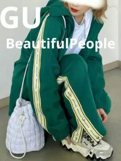 GU beautiful people フード付きパーカー Sサイズ グリーンのサムネイル