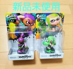 新品 amiibo ガール ライムグリーン ボーイ パープル スプラトゥーン