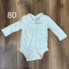 GAP 長袖ロンパース　80 白