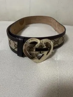 GUCCI ハート型バックル ベルト 85/34