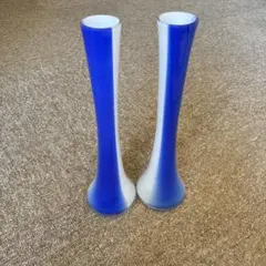 青白グラデーションフラワーベース2個セット
