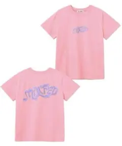 【新品】ミルクフェド バックロゴ入りTシャツ ペイント風 ピンクのサムネイル