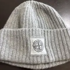 STONE ISLAND リブニット ビーニー グレーのサムネイル