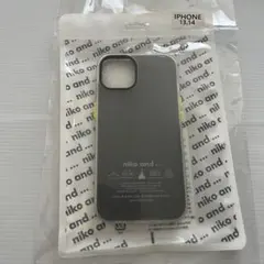 ニコアンド ニコロゴ透かしiPhoneケース（iPhone13/14）ブラック