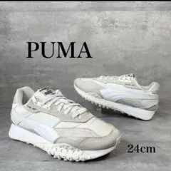 PUMA プーマ ブラックトップライダー 24cm ホワイト スニーカー