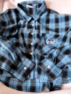 未使用　ブルーチェックシャツ