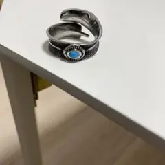 ターコイズ装飾 シルバーオープンバングル