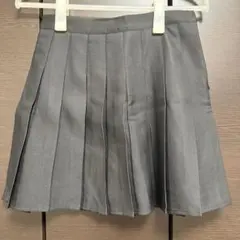 ブラックプリーツミニスカート サイドファスナー