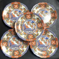 有田焼　龍峰窯 京紫　金彩古伊万里　銘々皿揃　５枚　取り皿