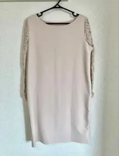 レディース　パーティドレス　薄ピンク　結婚式　披露宴　同窓会　サイズXL