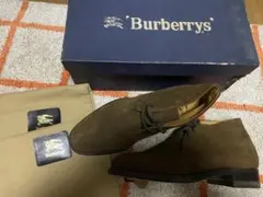 【未使用】希少日本製 旧ロゴburberrys バーバリー　チャッカブーツ　革靴