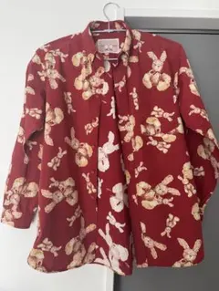 激レア☆90s カールヘルム金子功期／ピエロ・道化師の総柄シャツ 