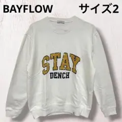 BAYFLOW　ロゴ　トレーナー　スエット　メンズ ホワイト　2　Sのサムネイル