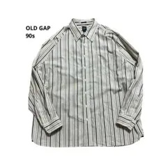 OLD GAPクラシック ストライプシャツ XXLビッグシルエット スリランカ製