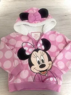 Disney ミニーマウス パーカー ピンク　耳付き　90cm〜95cm