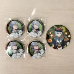 ツイステッドワンダーランド 缶バッジ シルバー 実験着　スケアリー