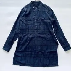 エンジニアードガーメンツ バンドカラーシャツ ブラック XS アメリカ製 古着