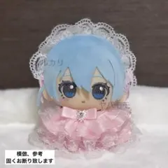 ぬい服 レースフリルドレス ヘッドドレスセット ピンク ちびぐるみ