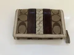 COACH 二つ折り財布 シグネチャー キャンバス
