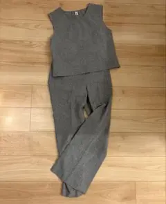 ノースリーブ セットアップ グレー