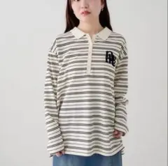 Kastanb ボーダー 長袖 ポロシャツ
