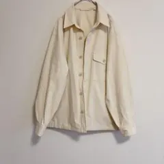 UNIQLO オフホワイト　カバーオール ボタンフロント　L　ライトアウターのサムネイル