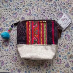 タイ 新品ハンドメイドポーチ