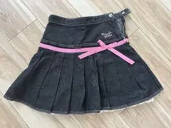 mezzo piano プリーツスカート 黒デニム　130