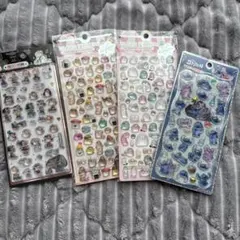 正規品　プチドロップステッカー　スティッチ 海外製3Dシールセット