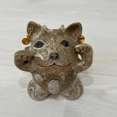 田崎太郎氏作「鬼火猫神」　招き猫のサムネイル