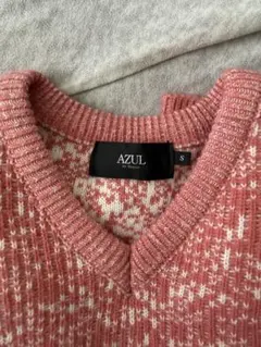 AZUL Vネックニットセーター Sサイズ ピンク系