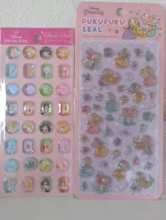 【国内正規品】ディズニー　プリンセス　ぷくぷくシール　ストーンシール　セット