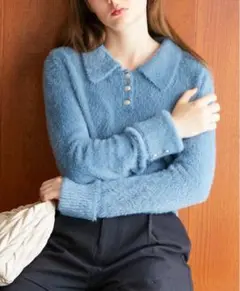 フェザークラシカルポロニット