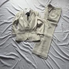 白スーツ ストライプ ジャケット パンツ セットアップ フォーマル 通勤