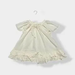 LOWRYS FARM コットン フレア 半袖 ブラウス シャツ アイボリー Mのサムネイル