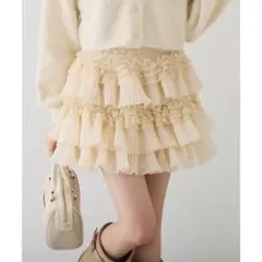 新品タグ付【one after another】フリルミニスカート　6930円