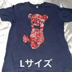 紺色　くま　LサイズTシャツ