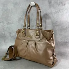COACH コーチ F15512 アシュレイ 2WAY 茶 レザー - メルカリ