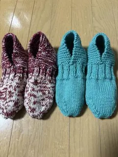 手編み靴下カバー　2足組
