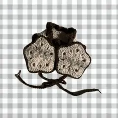 手編み　イヤーマフ　ヘッドドレス