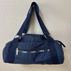 【美品】LeSportsac ナイロンバッグ ミニボストンバッグ ネイビーのサムネイル